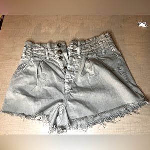 Paper bag Denim Shorts